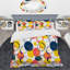 Ensemble de housse de couette à pois rose et jaune - Microfibre polyester-286830622