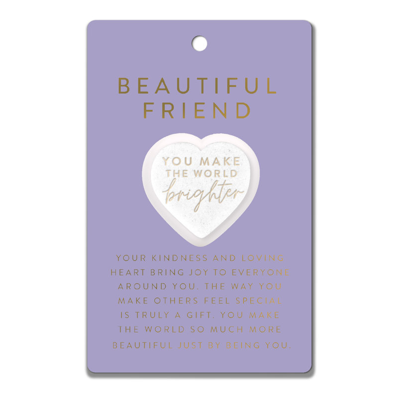 Carte cœur en pierre «You Make The World»