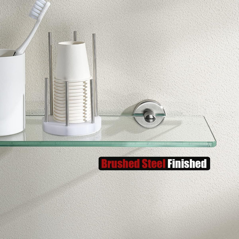 Dotty Stainless Steel Floating Shelf, Chrome
