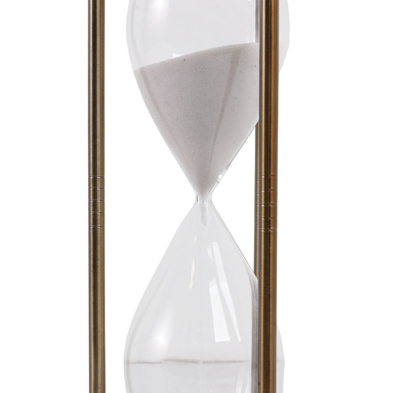 11" Verlice Metal Hourglass, Brown