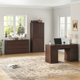 3-piece Computer Desk Office Set,Filing Cabinet and Bookcase