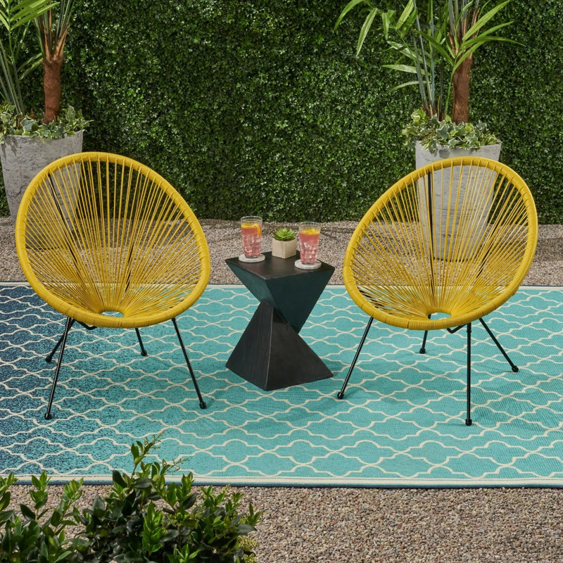 Ensemble de 2 chaises d'extérieur ANson, Yellow
