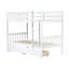 Lit superposé simple en bois d'hévéa simple avec 2 tiroirs, convertible en 2 lits simples, lit superposé simple avec échelle et barrières de sécurité-117321169