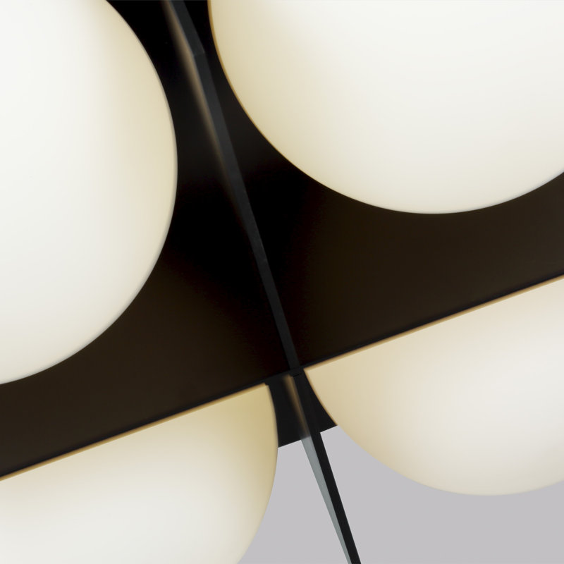 Orbel 4 - Light Flush Mount, Black, Yes