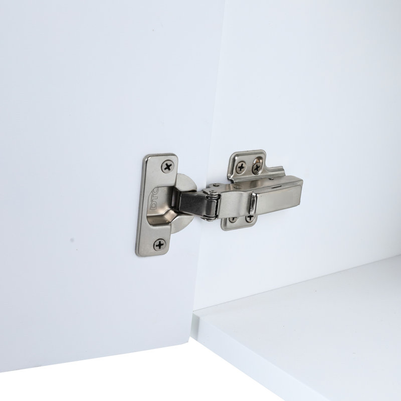 Petit meuble-lavabo de 22 pouces avec lavabo en céramique, fixation murale, porte à fermeture en douceur, meuble-lavabo tendance et élégant pour la salle de bain