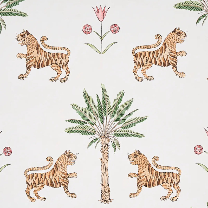 Tiger Palm Wallpaper, Crimson
