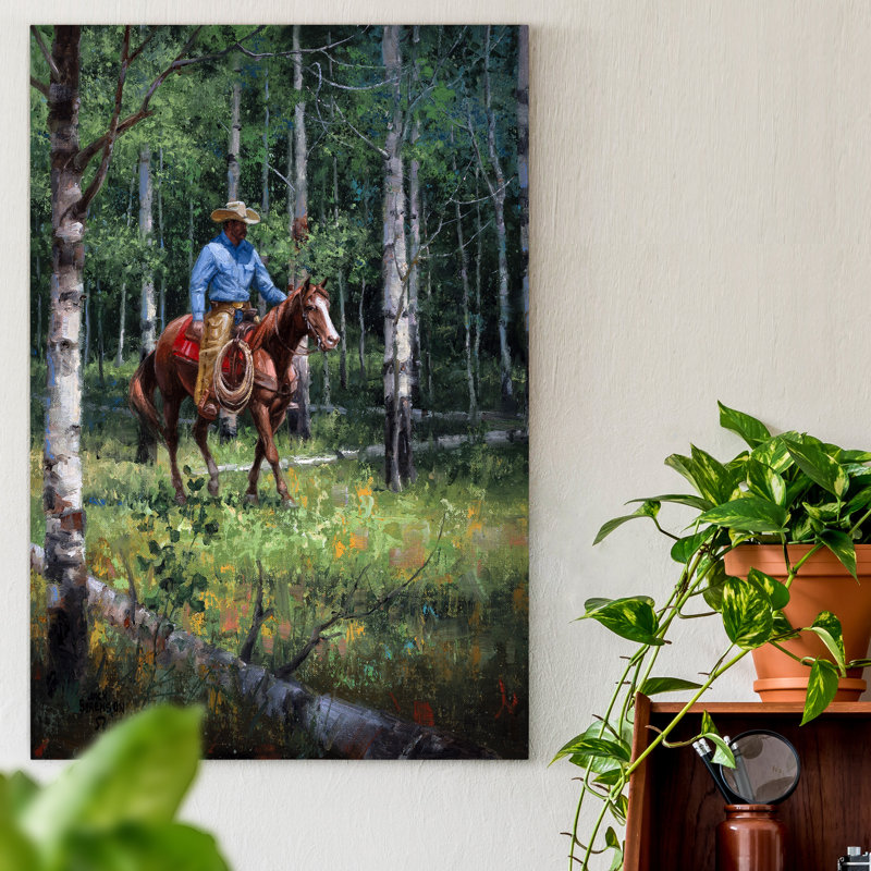 «Through the Aspen», reproduction d'art sur toile tendue, H 36 po x l 24 po x P 1,5 po