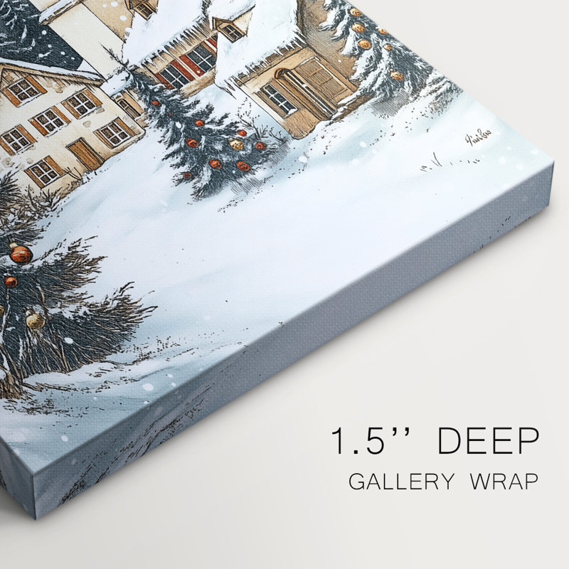 Art des Fêtes de Noël - Toile tendue avec châssis, H 18 po x l 12 po