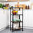 Mind Reader Bar Cart, Rolling Cart, Microwave Stand, Utility Cart, 17.85"L x 12"W x 39"H