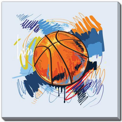 Art mural toile de basketball