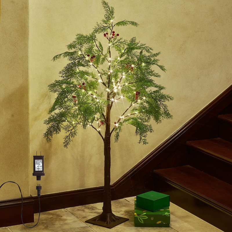 4FT Lighted Artificial Small Pine Tree