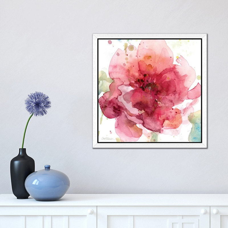 Bold Blush I by Carol Robinson - Painting on Canvas, 93.98 cm H x 93.98 cm W, White Framed