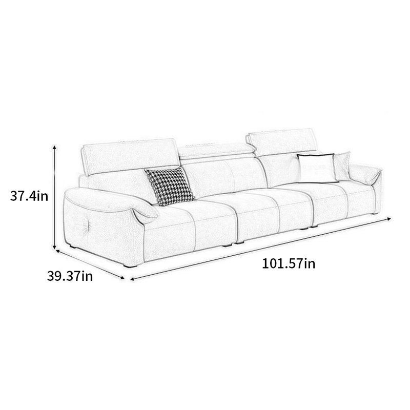 Galaz, 37.4" H x 101.5" W x 39.37" D, 3