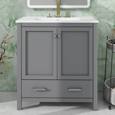 Ensemble de meuble-lavabo encastré 30 po avec 2 portes et 1 tiroir