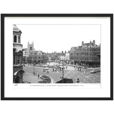 Peterborough, Cathedral Square And Guildhall 1967 by Francis Frith - Single Picture Frame Print