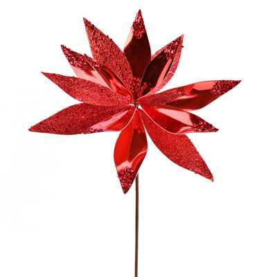 Jet de poinsettia brillant de 13 po Vickerman