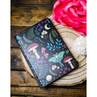 Wicca Dark Forest Toadstool Mushroom Luna Moth A5
