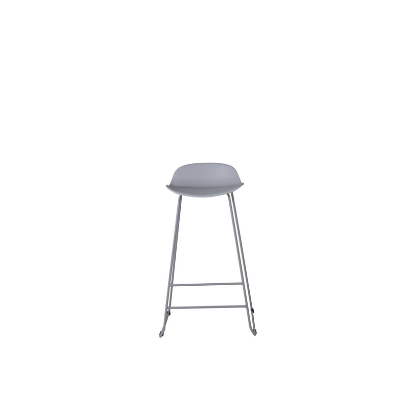 Anjuma Counter Stool with Metal Frame, Grey