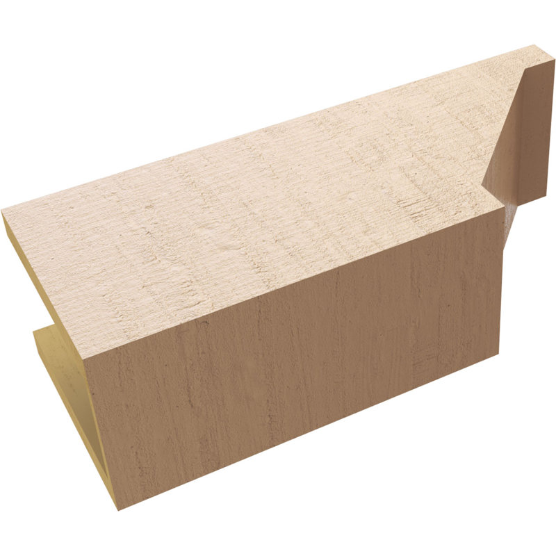 Burlington Woodgrain TimberThane Ra partier queue, brun clair apprêté, H 8 po x l 20 po x P 6 po