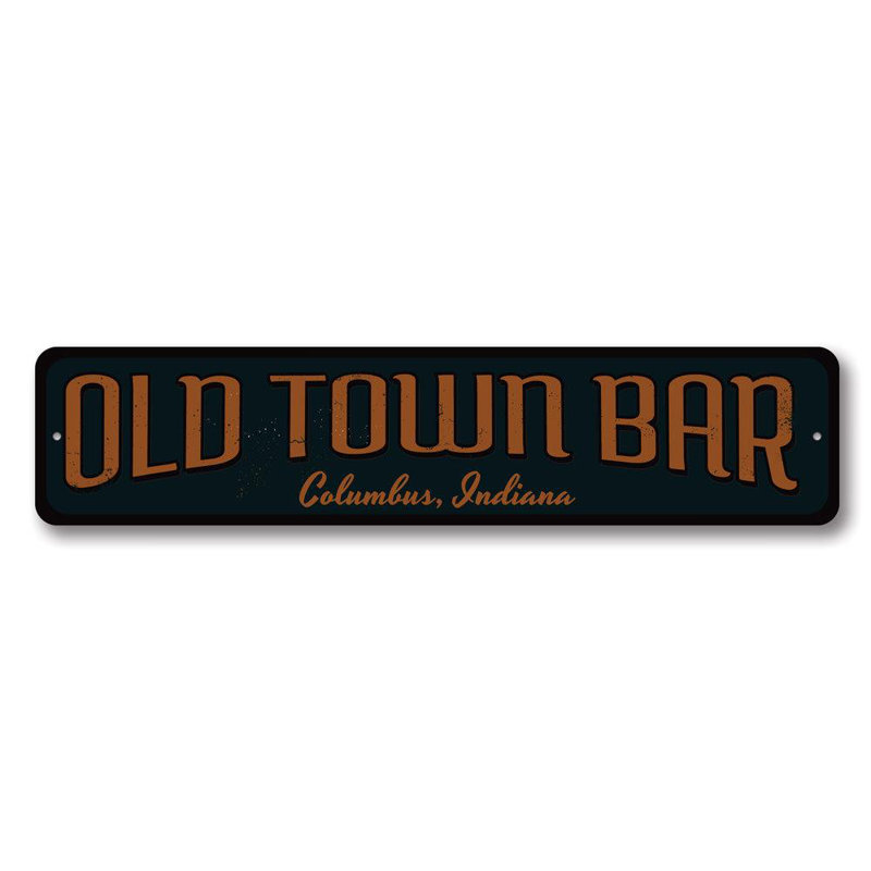 Plaque en aluminium Old Town, H 6 po x l 24 po x P 0,06 po