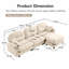 Canapé modulaire Basic, canapé modulaire en L avec repose-pieds, tissu en chenille de qualité supérieure, dossier capitonné, conception ergonomique