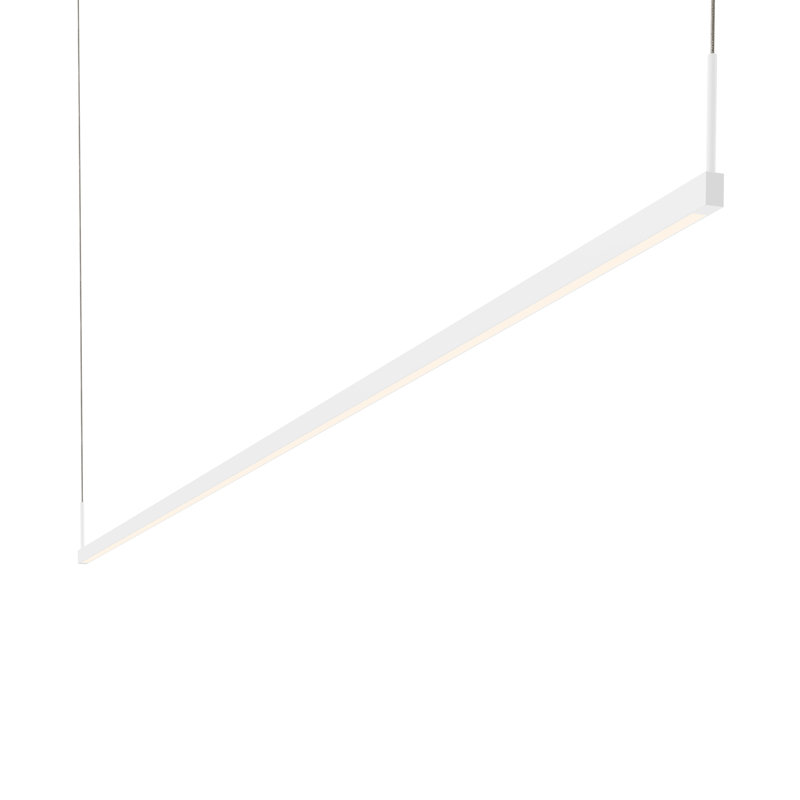 Luminaire suspendu à une face DEL Thin-Line, Blanc satiné, 3000 K, H 5 po x l 36 po x P 0,75 po