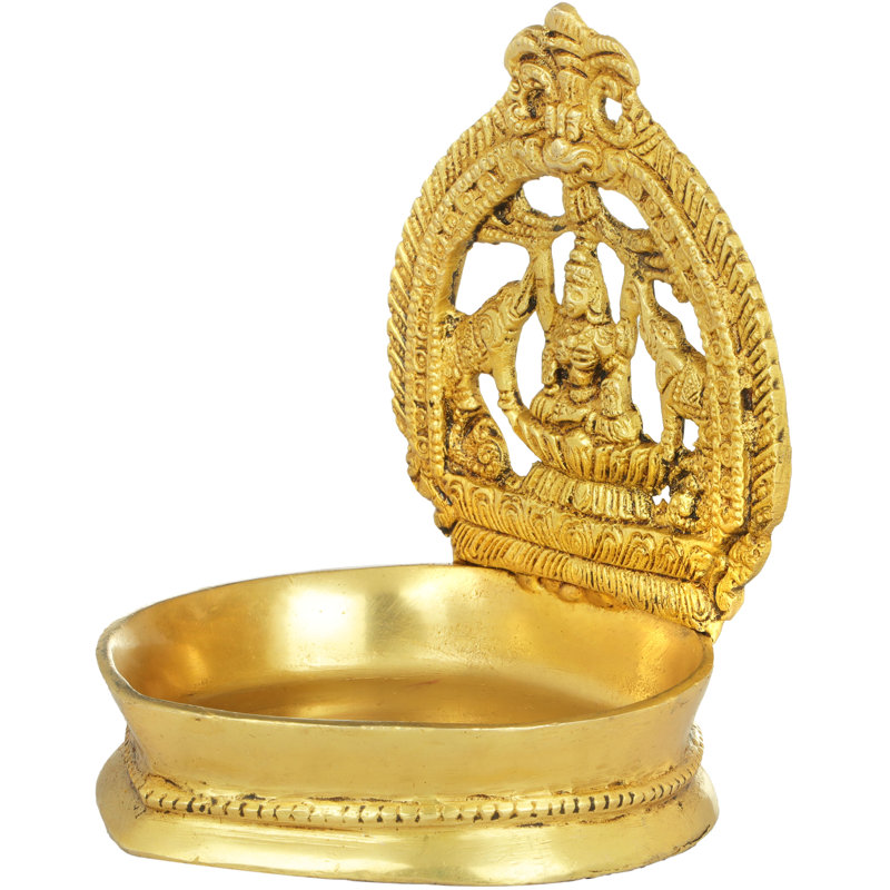 Lampe en laiton Gajalakshmi