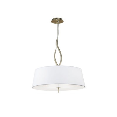Combs 3 - Light Antique Brass Drum Pendant