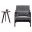 Chaise d'appoint Mid-Century moderne en bois d'hévéa durable-120886796-120886794
