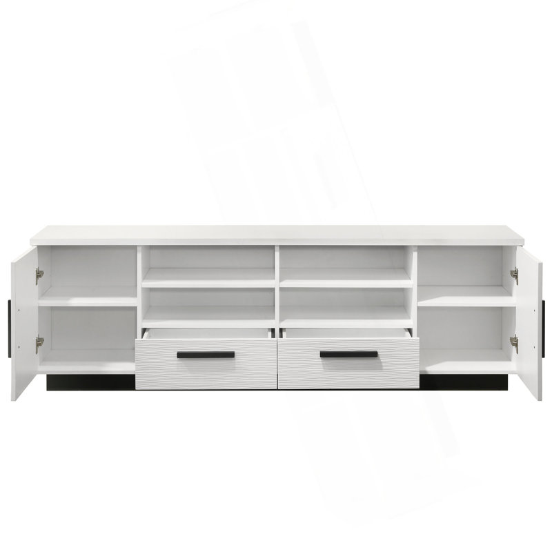 Matilda 70.5" White Finish TV Stand With Drawers