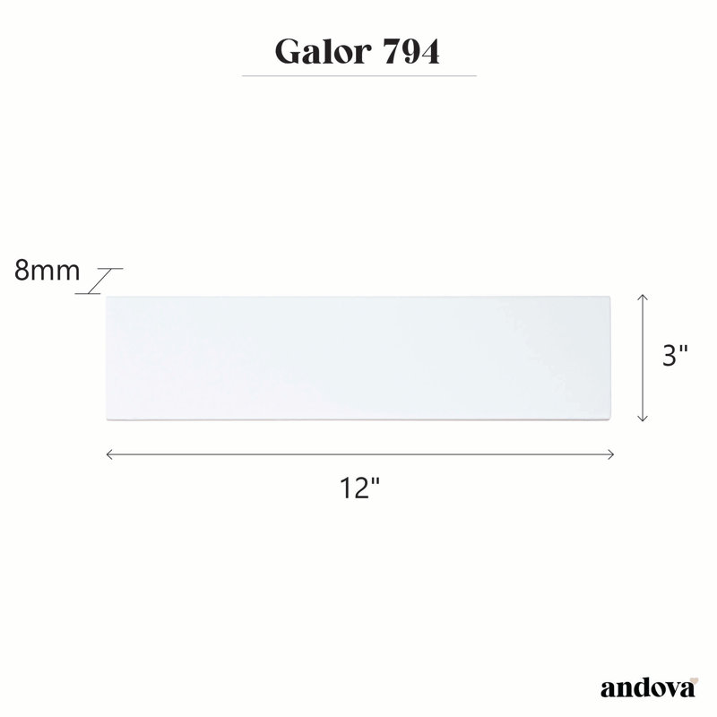 Galor-Nayim 3-in. x 12-in. Subway Glossy Ceramic Wall Tile, Lino