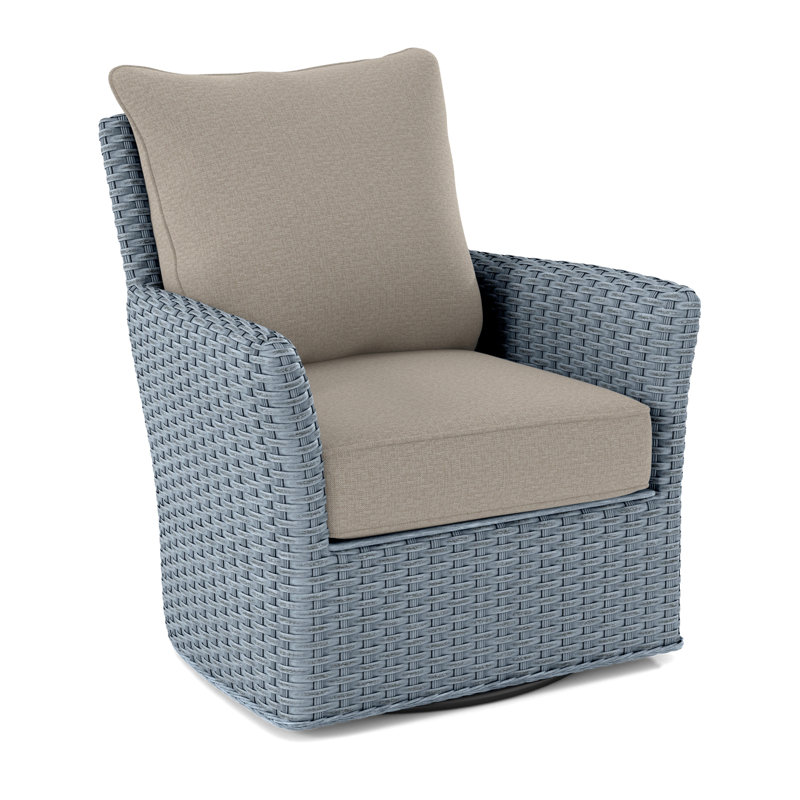 Fauteuil pivotant en polyester de 28 po de largeur Lanai, Kensington traditionnel; 0611-66, Truffe