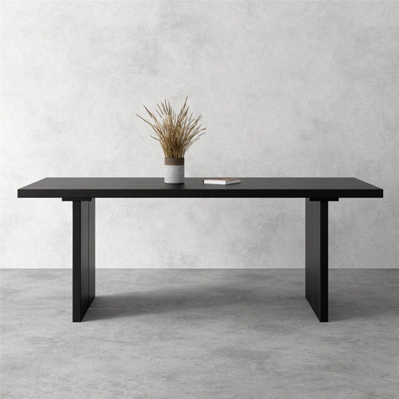 Table de salle à manger en bois massif de style français., H 29,5 po x L 62,9 po x l 27,5 po