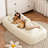 Space - Saving Foldable Bed For Humans And Pets, 90 180 Adjustable, 2 Soft Pillows, Comfortable Corduroy, Upholstered Dog With 5 Position Adjustment, Foldable, Ergonomic, Reading Corner Living Room,-482884268
