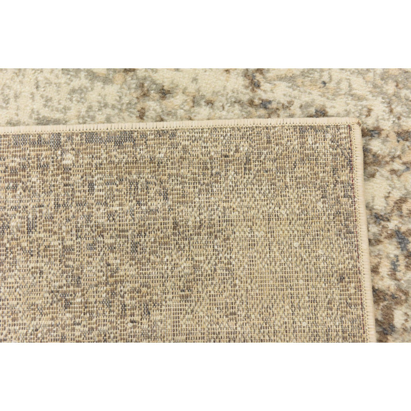 Tobitha Abstract Cream Area Rug, Square 6'1"