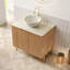 Meuble-lavabo simple avec plateau en pierre frittée