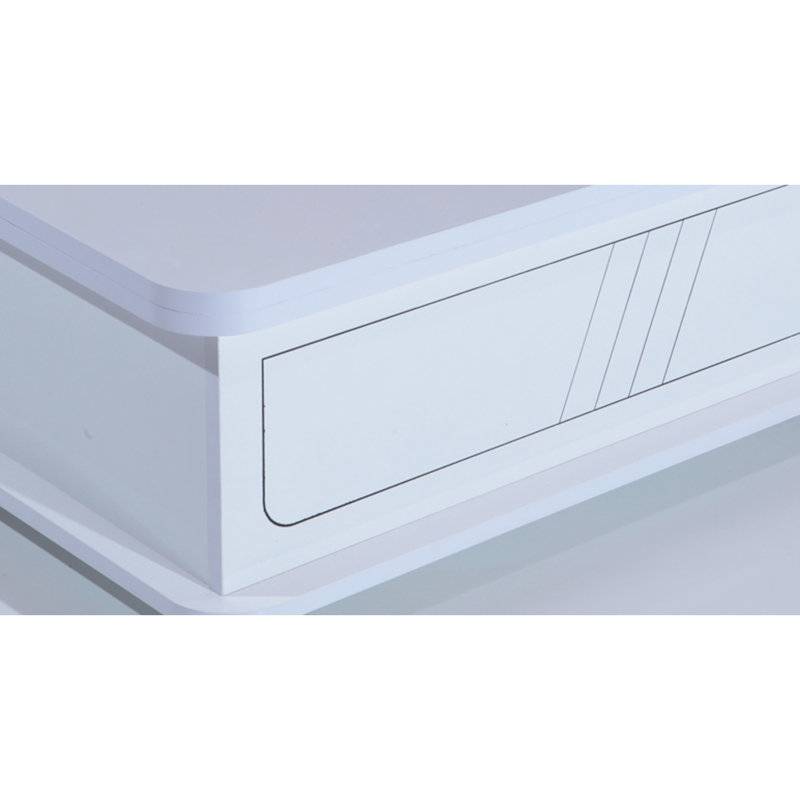 Table basse Rio Smart For Living, table basse à hauteur réglable, blanc 1003