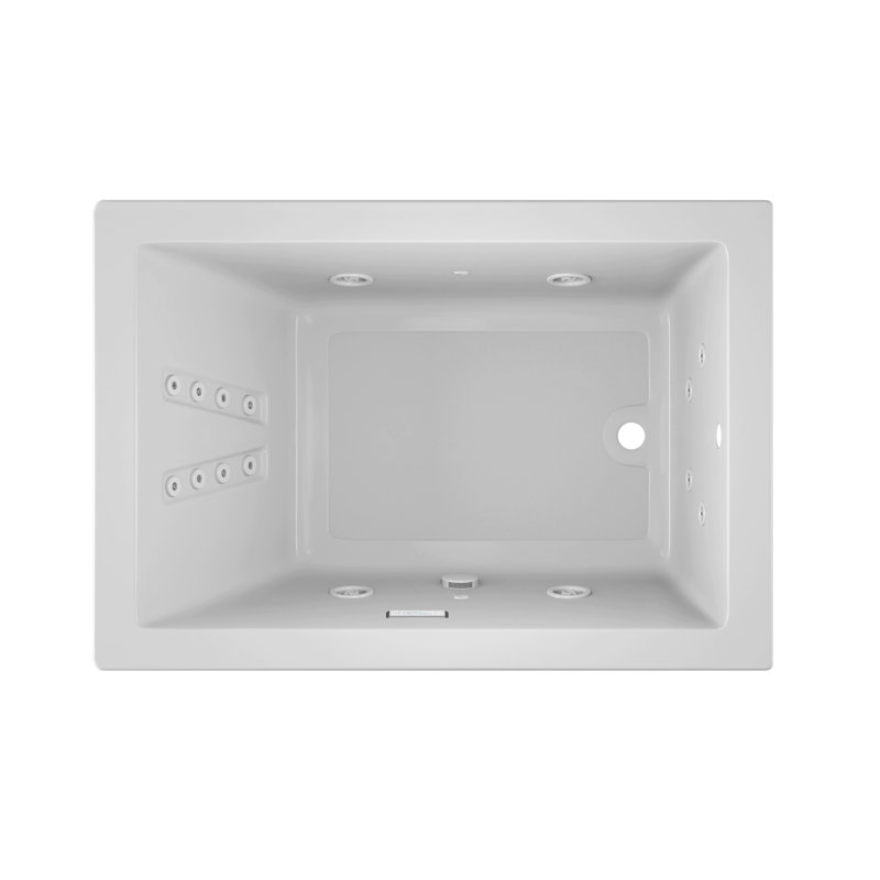 Baignoire d'hydromassage 60 po x 42 po Solna ™, Blanc, Droite