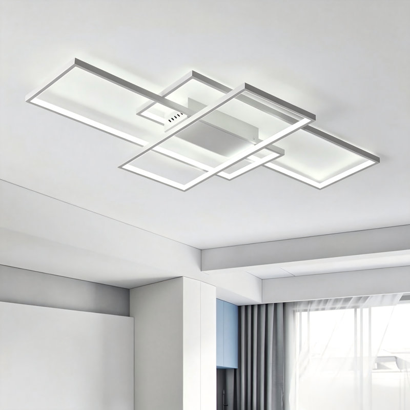 Arlyn 3-Light LED Flush Mount, White, 8cm H x 153cm W x 81cm D