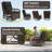 3 Pcs Patio Furniture Set With 2-tier Side Table And Cushions For Porch-1356618080