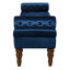 Fauteuil de salon avec lampe en velours bleu marine-2058539723