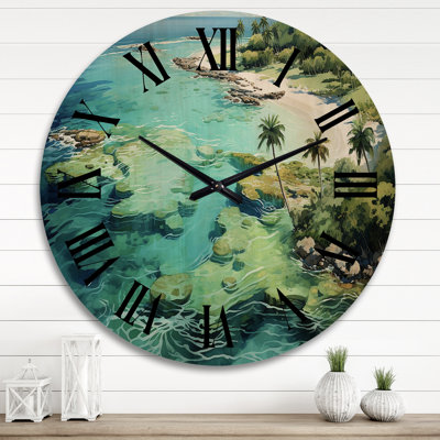 Très grande horloge murale Caraibe