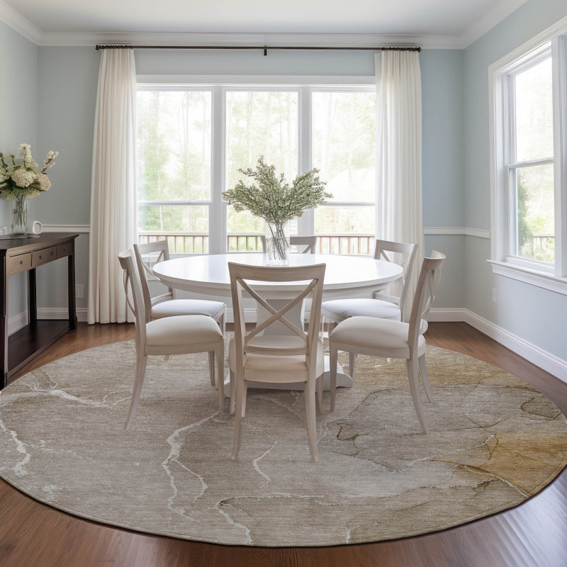 Abstract Indoor / Outdoor Rug, Round 8'