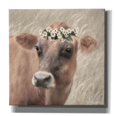 «Floral Cow II» par Lori Deiter - Photographie sur toile tendue