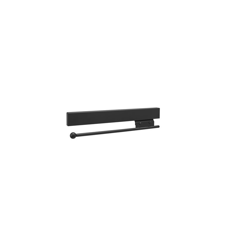Deluxe Sliding Valet Rod For Custom Closet Systems, Black