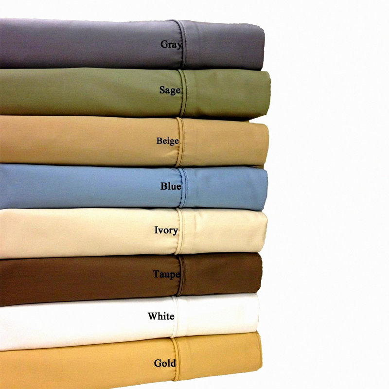 Luxury Sateen Cotton Pillowcase Set - 650 Thread Count Wrinkle Free Hypoallergenic Bed Pillowcases - 2 Piece Pillow Cases