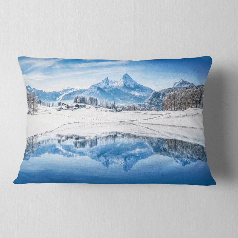 Coussin Icy Winter Mountain