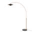 Lampe à arc flottant Rancho Mirage - corps en laiton patiné, abat-jour noir mat / or FLEUR, base en acier marbré, intensité variable, design moderne, 3FC17A1F1B0549F2B7964C7A97C5F9FC-1572647546