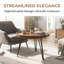 Table basse de table simple en bois massif brun