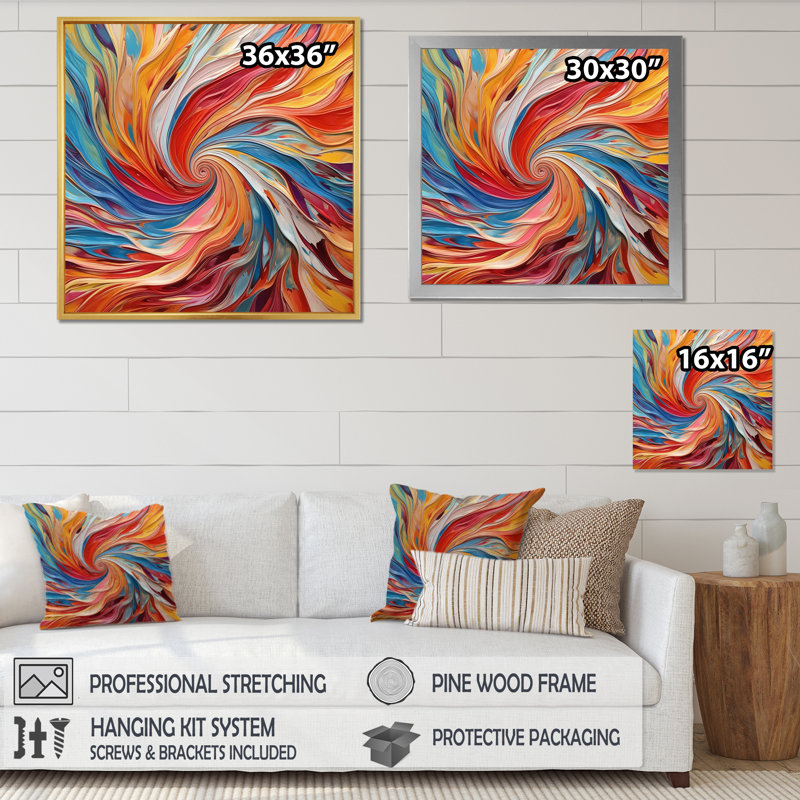 Spiral Symphony IV sur impression sur toile, Cadre doré à une seule photo, H 30 po x l 30 po x P 1 po